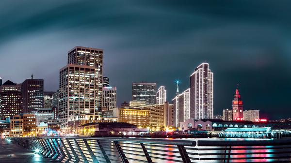 Free nightscape san francisco wallpaper download