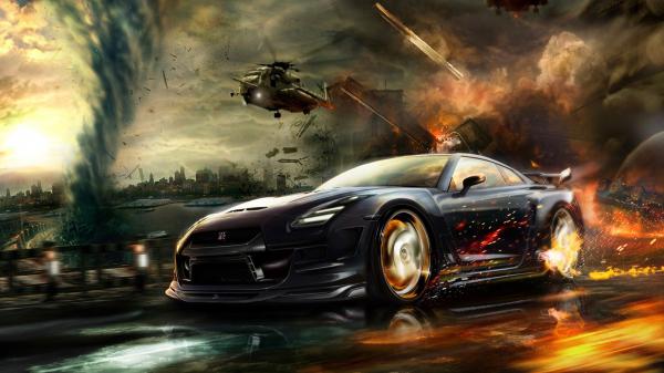 Free nisaan gtr race wallpaper download