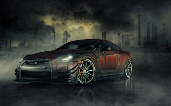 Free nissan gtr r35 zombie killer wallpaper download