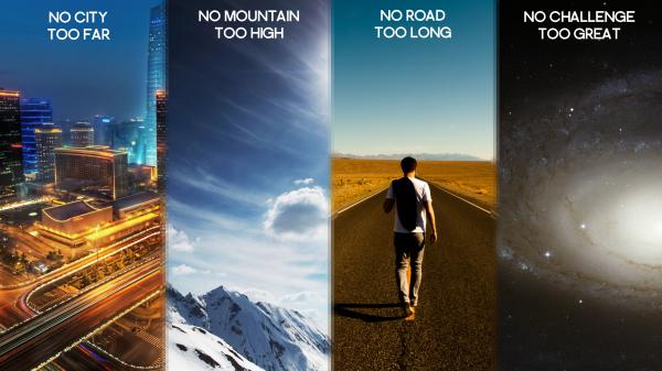 Free no city too far no mountain too high no road too long no challenge too great hd inspirational wallpaper download