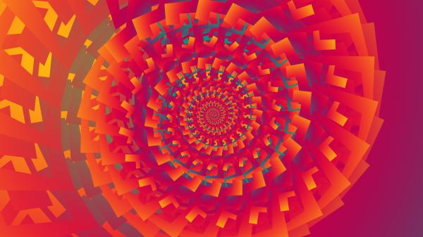 Free orange fractal art 5k wallpaper download