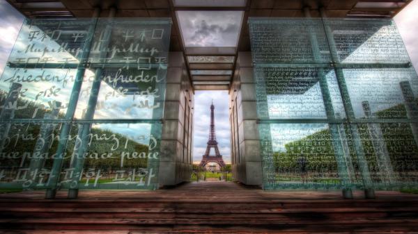 Free paris eiffel tower glass monument hd travel wallpaper download