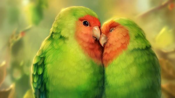 Free parrots birds art hd animals wallpaper download