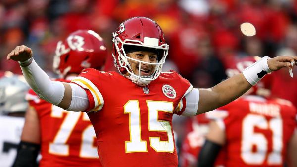 Free patrick mahomes in blur audience background wearing red sports dress hd sports hd wallpaper download