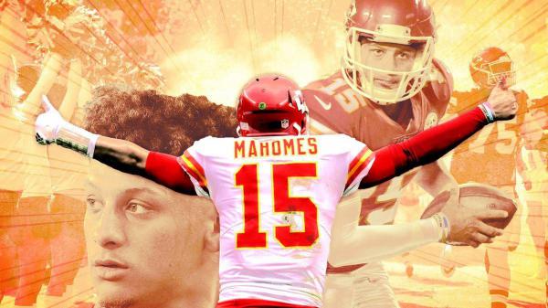 Free patrick mahomes is showing back with thumbs up in yellow background hd sports hd wallpaper download