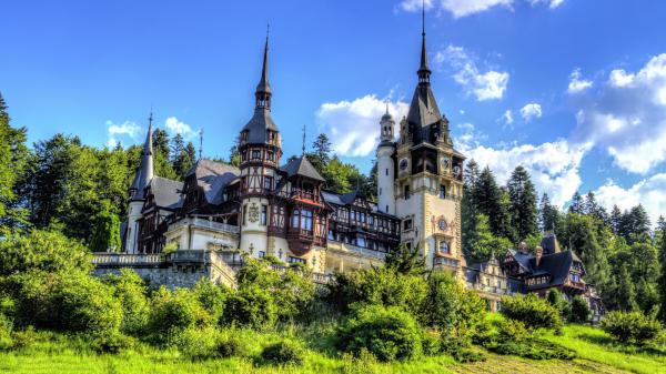 Free peles castle in sinaia romania 4k hd travel wallpaper download