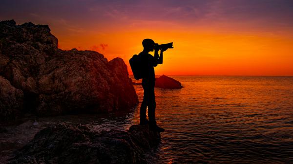 Free photographer sunset 4k wallpaper download