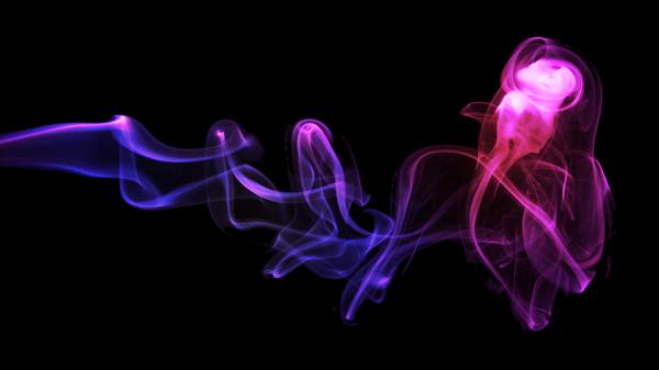 Free pink and purple smoke in black background hd abstract wallpaper download