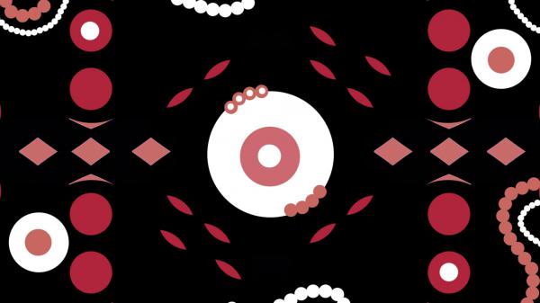 Free pink black circle shapes white hd abstract wallpaper download