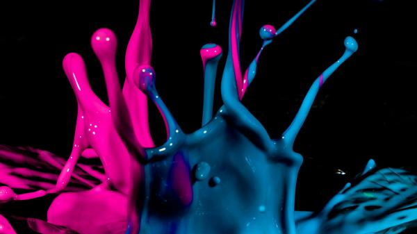 Free pink blue paint splash hd abstract wallpaper download