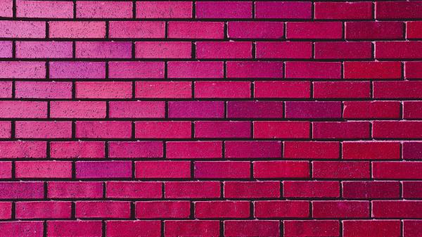 Free pink brick wall 5k wallpaper download