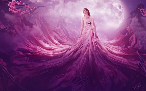 Free pink fantasy 4k wallpaper download