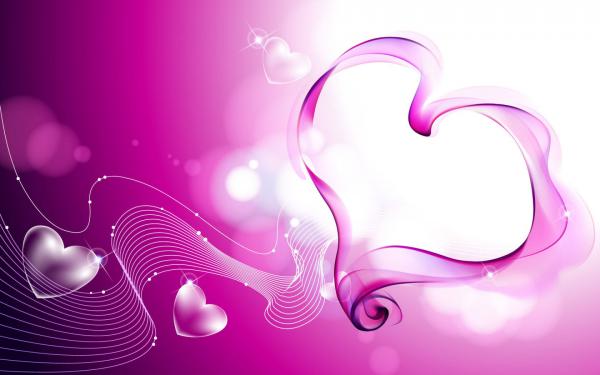 Free pink love hearts smoke wallpaper download