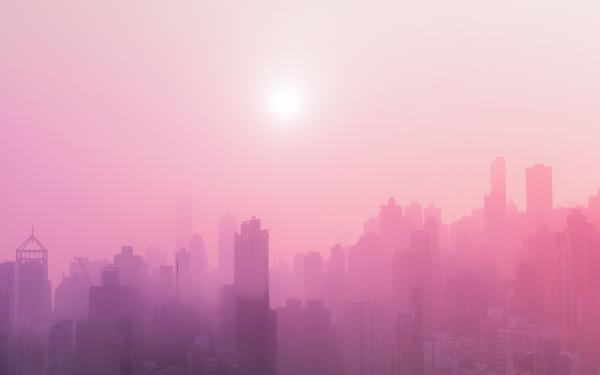 Free pink urban skyscrapers 4k wallpaper download