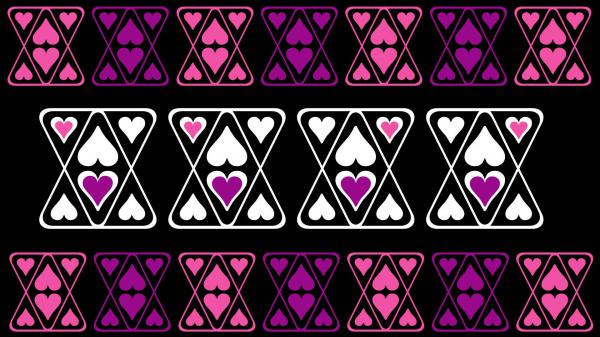 Free pink white purple heart shape hd abstract wallpaper download