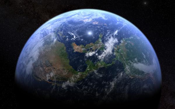 Free planet earth stars wallpaper download