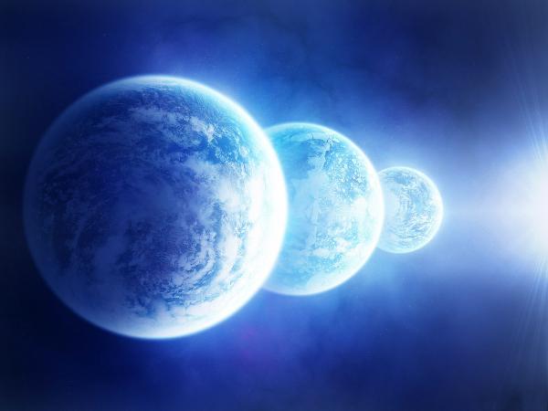 Free planets in a row wallpaper download