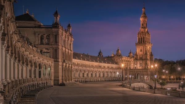 Free plaza de espana seville in spain hd travel wallpaper download