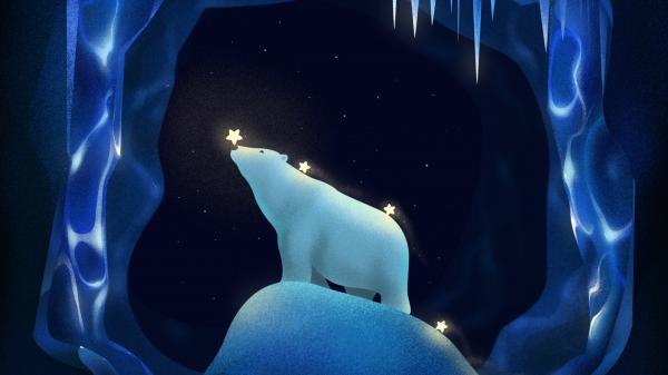 Free polar bear fantasy wallpaper download