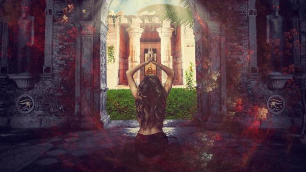 Free praying girl 4k wallpaper download