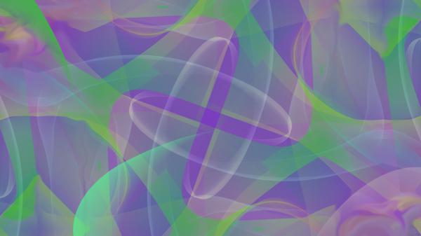 Free purple and green pastel ribbon wave hd abstract wallpaper download