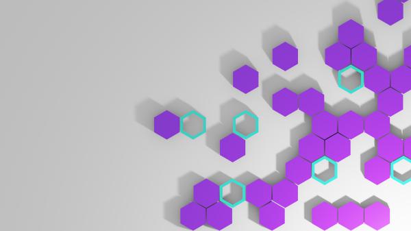 Free purple hexagons with gray background 4k hd abstract wallpaper download