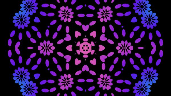 Free purple pink flower digital art hd abstract wallpaper download