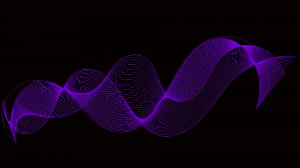 Free purple waves with black background hd abstract wallpaper download