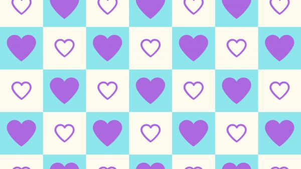 Free purple white hearts hd abstract wallpaper download