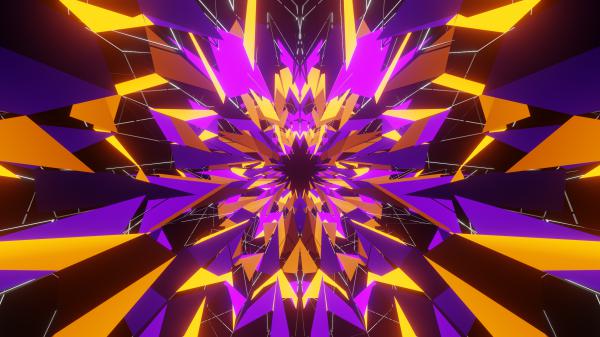 Free purple yellow pink geometry 4k hd abstract wallpaper download