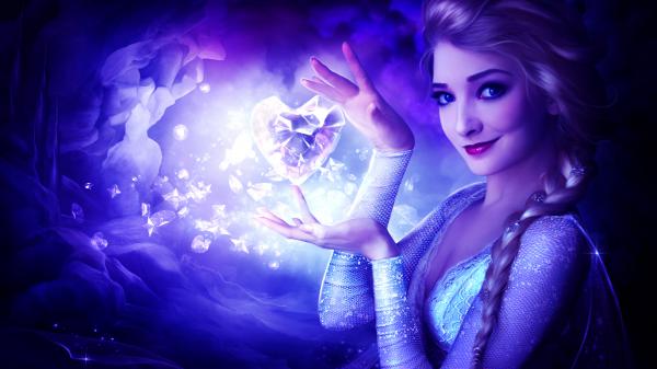 Free queen elsa frozen heart wallpaper download