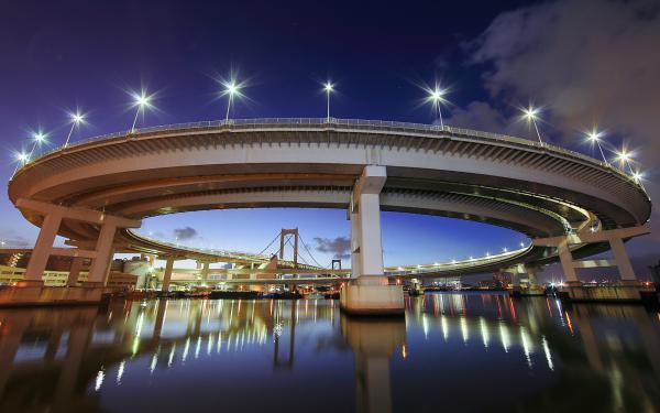 Free rainbow bridge tokyo japan wallpaper download