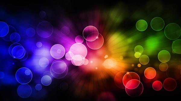 Free rainbow bubbles hd abstract wallpaper download