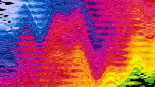 Free rainbow ripple wave hd abstract wallpaper download