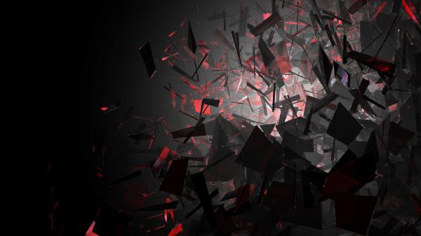 Free red and black pieces hd abstract wallpaper download