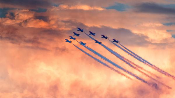 Free red arrows air show 5k wallpaper download