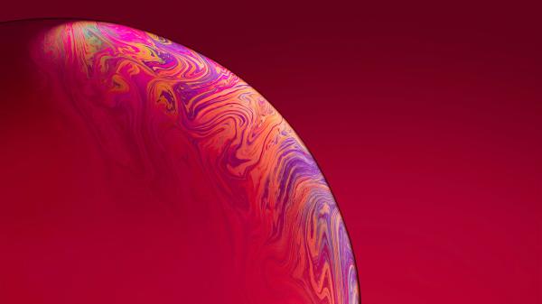 Free red bubble iphone xr stock wallpaper download