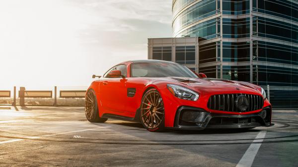 Free red darwin pro mercedes amg gts 2018 wallpaper download