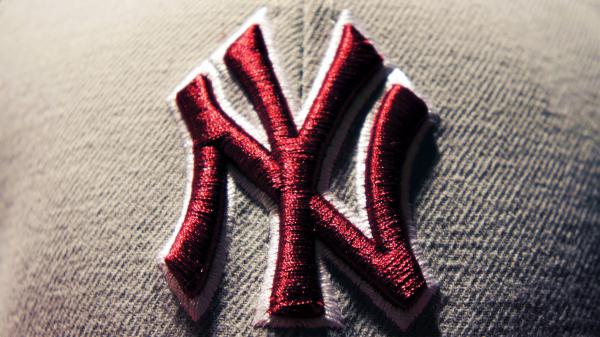 Free red white logo on cloth baseball hd yankees wallpaper download