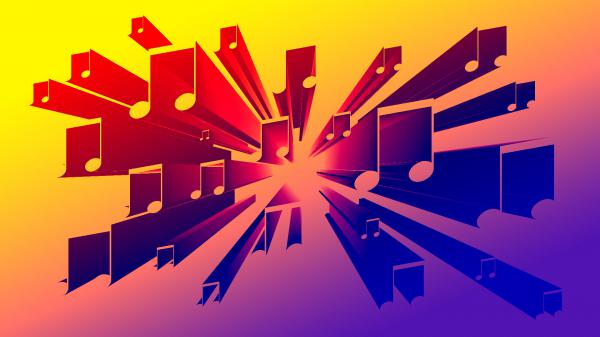 Free red yellow purple music symbol hd abstract wallpaper download