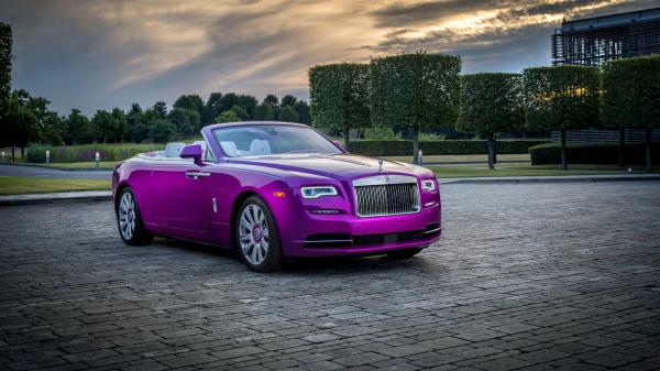 Free rolls royce dawn in fuxia 4k wallpaper download