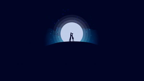 Free romantic couple minimal wallpaper download