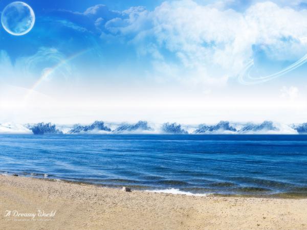 Free sea shore dreamy world wallpaper download