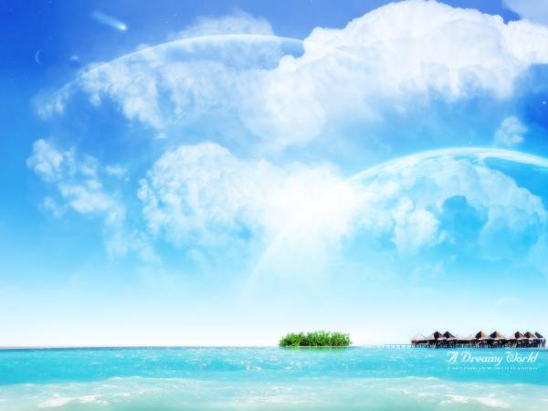 Free sea water dreamy world wallpaper download