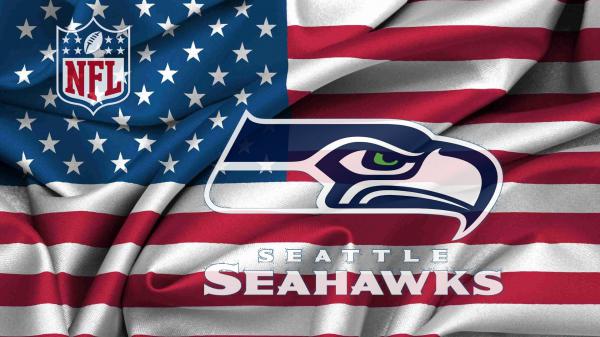Free seahawks logo in flag background hd seattle seahawks wallpaper download