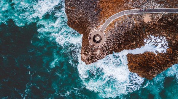 Free seashore aerial view 4k wallpaper download