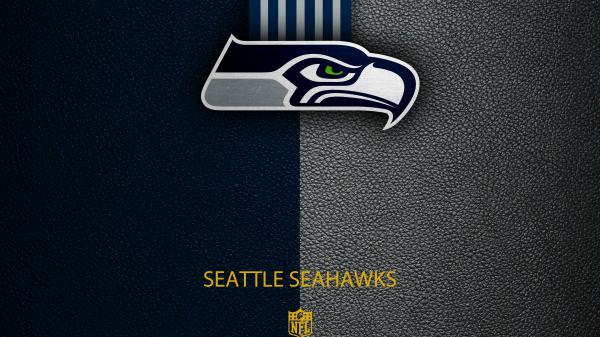 Free seattle seahawks logo in blue ash background 4k hd seattle seahawks wallpaper download