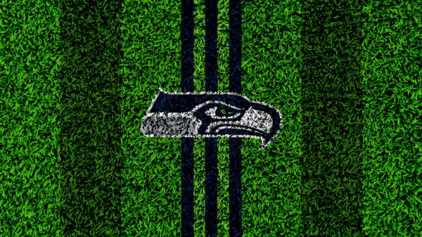 Free seattle seahawks logo in green background 4k hd seattle seahawks wallpaper download
