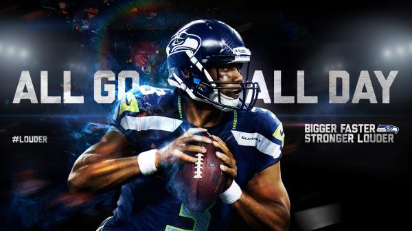 Free seattle seahawks player with blue jersey and blue helmet hd seattle seahawks wallpaper download