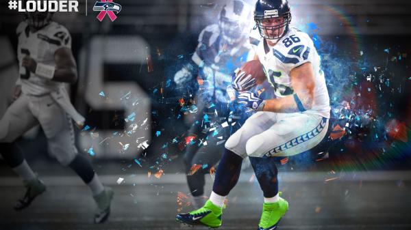 Free seattle seahawks player with white jersy and green shoes hd seattle seahawks wallpaper download